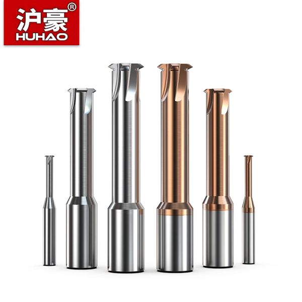 Traffel Huhao 60 ° Tungsten Carbure de dents à dents de dents Spirale Cutter 3 flûtes 4 lames CNC Tool UNC / UNT FIND END MILL ROUTER ROUTER