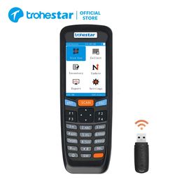 Trohestar Draadloze Barcodescanner Handheld Inventaris USB-scanners Gegevensverzamelaar 1D 2D QR PDA barcodelezer Geschikt voor Windows 240318