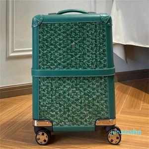 Trolley kast koffer 20 inch canvas lederen rotatieve wielen vrouwen mannen bagage reizen universeel wiel plugel tas