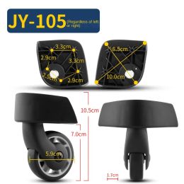 Remplacement de la roue du boîtier de chariot pour les roues Samsonite U72 JY-105 JY-106 JY-109 JY-110 Remplacement des accessoires de haute qualité