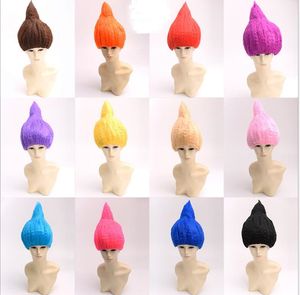 Trolls Poppy perruque pour enfants mode adulte Flame Wigs Festival Noël Halloween troll section Cosplay perruques Party Supplies Trolls Wig