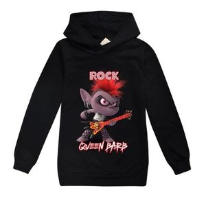 Trolls Rock Queen Barb boys sweatshirts clothes baby hoodie kids cartoon hoodies guitar Halloween costume teen girls clothing LJ202492