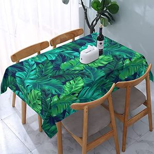 Tropische Hawaiiaanse bladeren turquoise blad waterdichte tafelkleed feestdecoraties polyester eettafel doek keuken decoratie