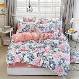 Tropical Plant Kid Bed Cover Set Dekbedovertrek Volwassen kinderbedden en kussenslopen Trooster Beddengoed Set 2TJ-61006 T200826