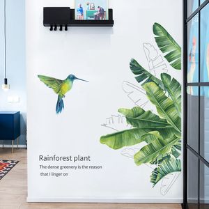 Tropische planten Vogel Muurstickers Slaapkamer Woonkamer Decoraties Muurschildering Voor Home Decor Wallpaper Art Decals Verwijderbare Stickers