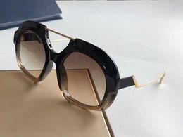 Tropical Shine zwarte zonnebril bruin gearceerd dames designer zonnebril tinten UV400-bril met doos