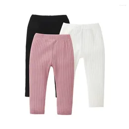 Pantalones para niñas de 0 a 18 meses, mallas con patrón Vertical, cintura elástica ajustable, pantalones largos para primavera y otoño