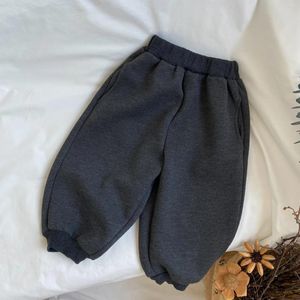 Broek 2023 Winter Baby Fleece Jongens Meisjes Plus Fluwelen Dikke Warme Broek Baby Peuter Katoen Casual Kinderkleding