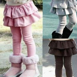 Pantalones 2024 Llegada Primavera Autumn Girls Fashion Leggings Skirt Pants Cake Falda Girl Pantalones Niños 3-7y