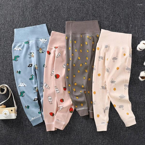 Pantalones 2024 otoño primavera nacido bebé pantalones niña niño cintura alta Leggings ropa de algodón ropa para niños pequeños PP