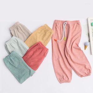 Pantalones bombachos de algodón con junta de bambú 2024, pantalones Harem para niños y niñas, ropa de Color sólido para primavera Y verano para niños de 1 a 5 años