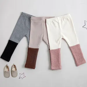 Broeken 2024 Verkoop Babymeisjesleggings, lente- en herfstbreien, patchwork, katoen, peuterkind RT559