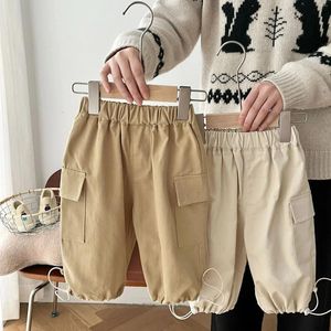 Pantalons Cargo pour enfants, pantalons Cargo pour garçons, Sweat ample, couleur unie, décontracté, printemps 2024