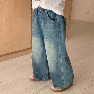 Pantalons 2024 Styles Filles Garçons Denim Pantalon Coton Printemps Mode 3-8 ans