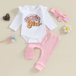 Pantalones 3pcs de ropa de niña encantadora para niñas de niñera