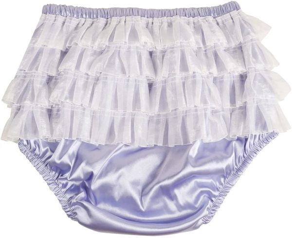 Pantalon adulte des couches pour bébé Abdl Ruffled Incontinence Cover Lace pour l'incontinence pantalon d'incontinence lavable et réutilisable (2xl bleu)