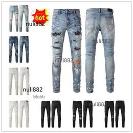 Calças Chegadas Amari Amirl Amirlies Am Amis Imiri Amiiri Mens Designer de Luxo Denim Jeans Buracos 2024 Jean Coolguy Biker Calças Homem Roupas Nova 8LRR