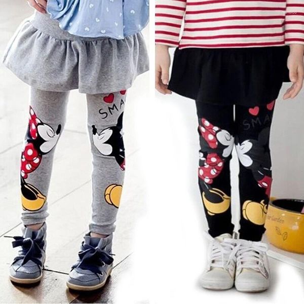 Pantalon bébé fille jupe pantalon coton enfants Legging dessin animé baiser souris imprimer enfants automne hiver vêtements