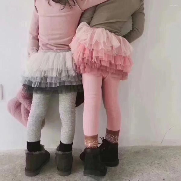 Pantalon bébé enfant jupe-pantalon fille laine Culotte pantalon enfant Legging Tutu couche maigre princesse fête jupe 2-6T