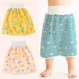 Pantalons Pantalons d'entraînement pour bébés 2 en 1, couches pour enfants, imperméables, réutilisables, jupes en coton, couverture de tapis de fuite, vêtements de lit de couchage