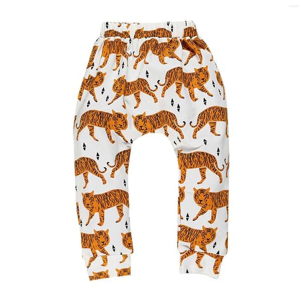 Pantalons garçons et filles dessin animé petit Animal imprimé taille moyenne ceinture élastique décontracté sarouel 24 mois