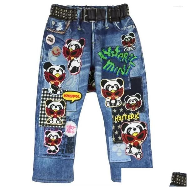 Pantalon pantalon garçons 2024 Automne et hiver de mode Boutique Boutique Clothing Panda Panda Coton Terry Drop Livrot Baby Kid Otshu