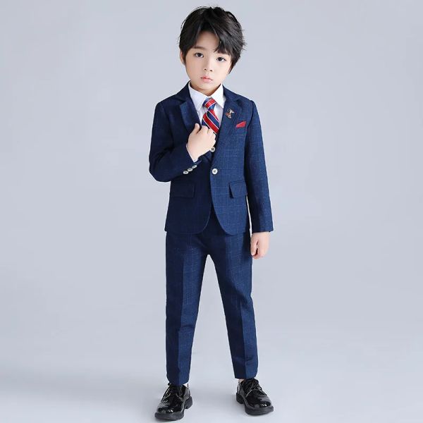 Pantalon garçons combinaisons de mariage enfants veste formelle veste pantalon bowtie smoking photographie ensemble écoliers écoliers discours hôte de performance robe de bal robe