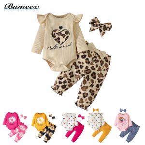 Pantalon Bumeex NOUVELLES NOUVELLES Bébé fille de vêtements pour bébés vêtements pour bébés tops tops à coeur arc pantalon imprimé nouveau-né vêtements