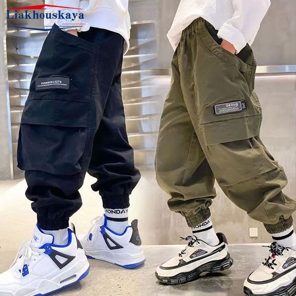 Pantalons Cargo Pantalons pour garçons Haute qualité Printemps Automne Enfants Casual Enfants Streetwear Vêtements adolescents 110 170cm 230830