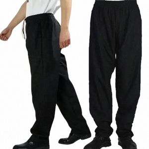 Pantalons Casual Service Bottoms Hommes Pantalons de cuisine Uniforme Cook Man Loose Work Chef Wear Food Hôtel approprié pour le restaurant b4in #