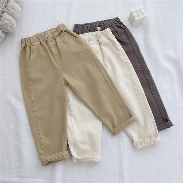 Pantalones niños Harem pantalones 2024 primavera otoño para niños moda suelta niños niñas Casual uniforme escolar ropa