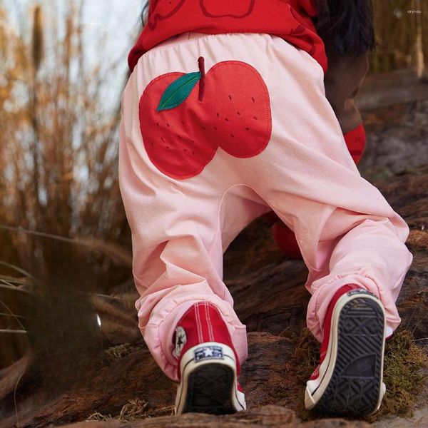 Pantalones ropa para niños pantalones de otoño para bebé mallas con estampado de dibujos animados de algodón puro ropa informal para niños 2023