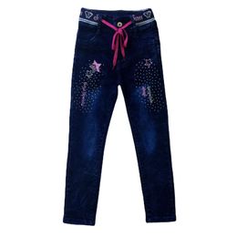 Broek voor broek voor kinderenmeisjes Geborduurde rib tether denim kinderen rechte pakken met volledige lengte 3 12t 221207