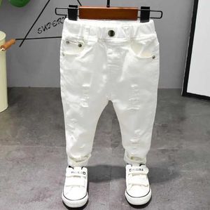 Broek Kinderbroek Koor Koor kleding Pure witte/zwarte studentenwedstrijd Straight jeans Baby Boys Comfortabele Latin Dancel2403