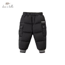 Pantalon DBX15741 dave bella hiver bébé garçons bas pantalon mode poches solides rembourré pantalon enfants de haute qualité 230830