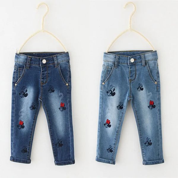 Pantalones de moda pantalones de niña jeans niños pequeños jeans de jeans flacos leggings vaquero niños pantalones de mezclilla para niña 636m ropa de otoño recién nacido