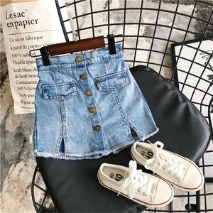 Broeken Meisjes 2023 Zomer Koreaanse Stijl Halve Rok Kleine Mode Jeans Kinderbroek Capri Tienerkleding