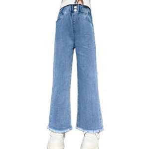 Pantalons Filles Jeans Couleur Unie Fille Printemps Automne Enfant Style Décontracté Enfants Vêtements 6 8 10 12 14 221207