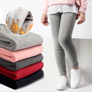 Broekmeisjes leggings winterkleding voor kinderen 2022 dikke warme broek katoen fleece omzoomde leggings kinderen lange broek meisje kleding