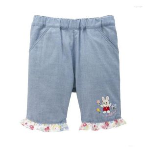 Pantalons filles pantalons été dessin animé fleur broderie dentelle shorts recadrée livraison directe bébé enfants vêtements de maternité Otk0P