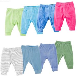 Broek honeyzone baby broek 3-12 maanden pasgeboren jongens en meisjes massief gestreepte strakke fit childrens unisex broek los pantalonesl2404