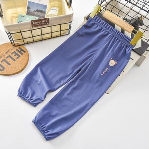 Pantalones de seda de hielo para bebé, pantalones bombachos holgados hasta el tobillo para niña y niño, pierna ancha, informal, fino, venta al por mayor, 2023