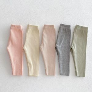 Pantalons Ins 2024 coréen automne bébé filles pantalons coton côtelé polyvalent infantile Leggings serré maigre fond né fille