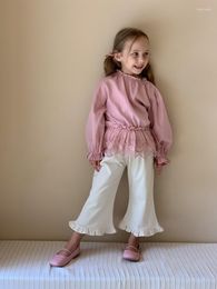 Pantalon coréen en dentelle pour filles, robe d'automne à cloche, petit pantalon à la mode pour enfants, Leggings pour filles, 2023