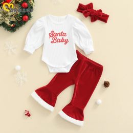 Pantalon mababy 018m Noël nouveau-né bébé fille de vêtements pour bébé santa baby poeve mandeve robeper pantalon