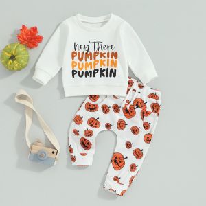 Pantalon mababy 03y Halloween Nouveau-né pour bébé bébé fille ensembles de vêtements imprime