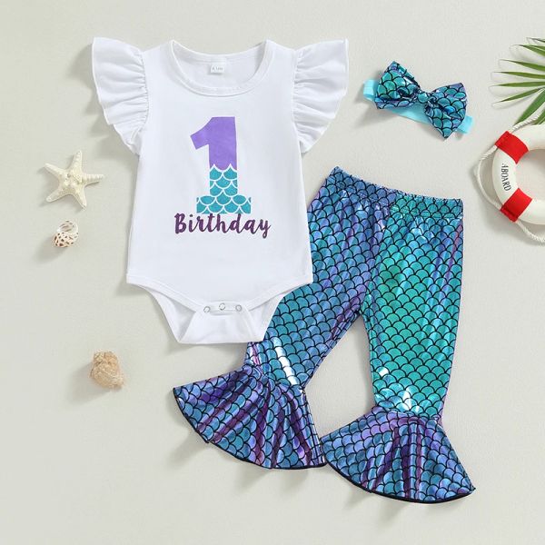 Pantalones mababy 618m recién nacido infante para niñas de niña juegos de ropa de primer cumpleaños