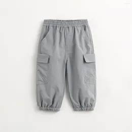 Pantalon MARCJANIE garçons extérieur grande poche vêtements de travail pantalon à cordon enfants pour le printemps 240201 (après le 11 janvier)