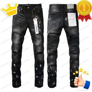 Broek heren paarse denim jeans ontwerper Jean Men Black Pants High-end kwaliteit rechte ontwerp retro streetwear casual zweetwegen ontwerpers joggers broek 24