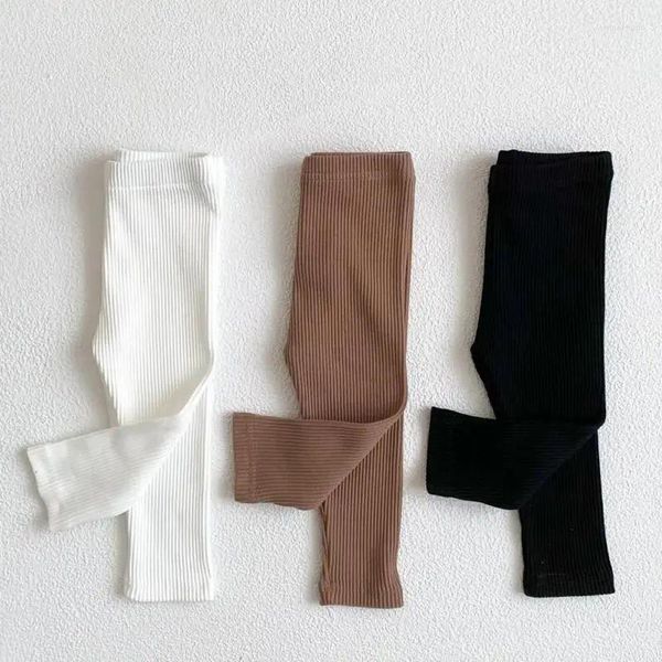 Pantalon MiniAinis enfants bébé hiver Leggings filles maigre côtelé pantalon enfant en bas âge décontracté élasticité garçons chaud coton